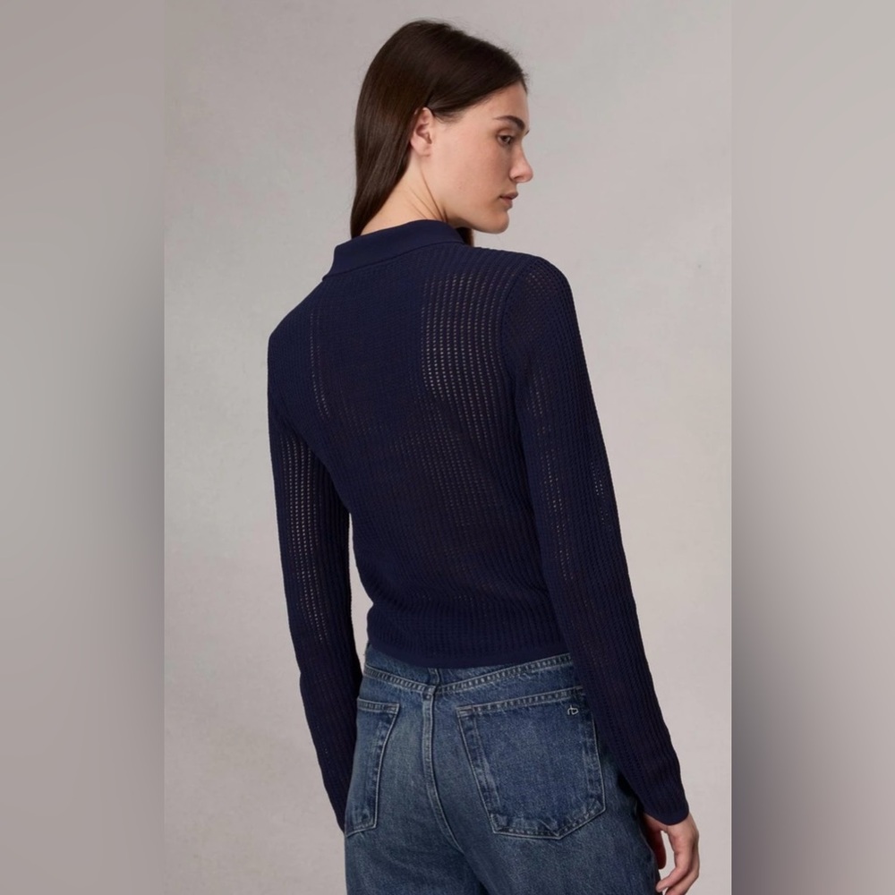 RAG & BONE NEW YORK Viola Polo Sweater - Picture 2 of 11